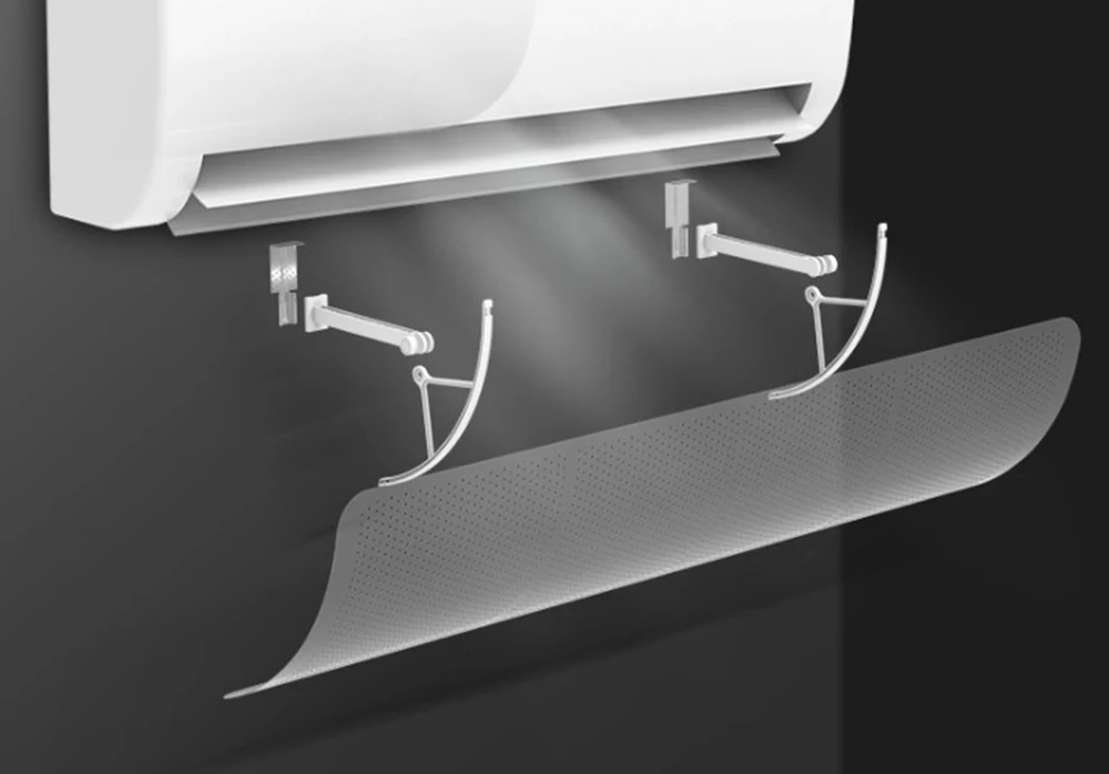 Air Conditioner Wind Deflector Baffle Direct Blowing Retractable Shield Adjustable Air Guide