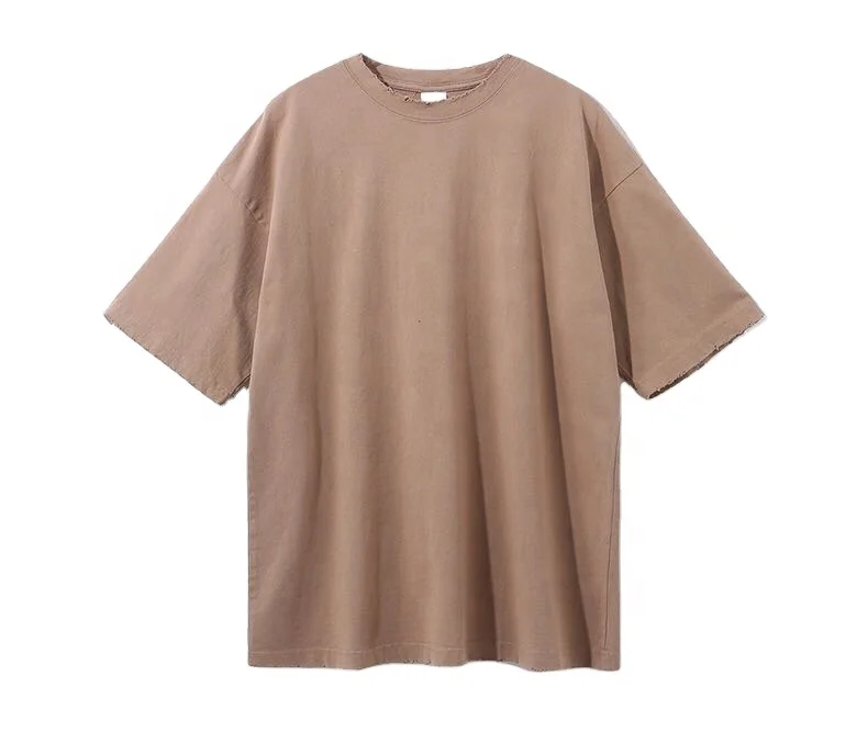 

2022 Summer Short Sleeve Thick Cotton /Polyester Men's T-shirt Custom Washing Vintage Men T Shirt, Customized color