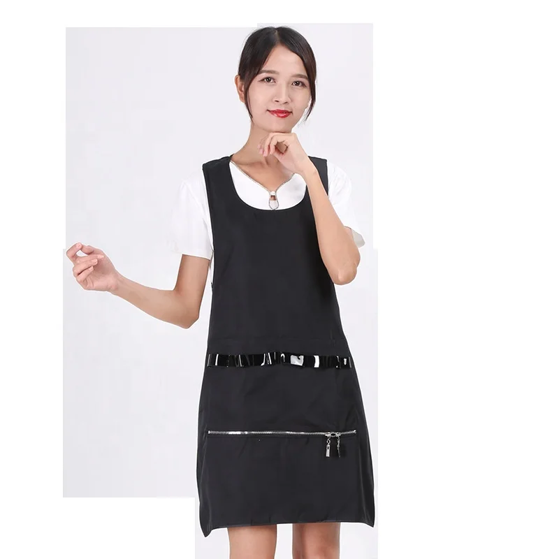 

No MOQ LOGO Custom wholesale black barber apron for barber hairdressing