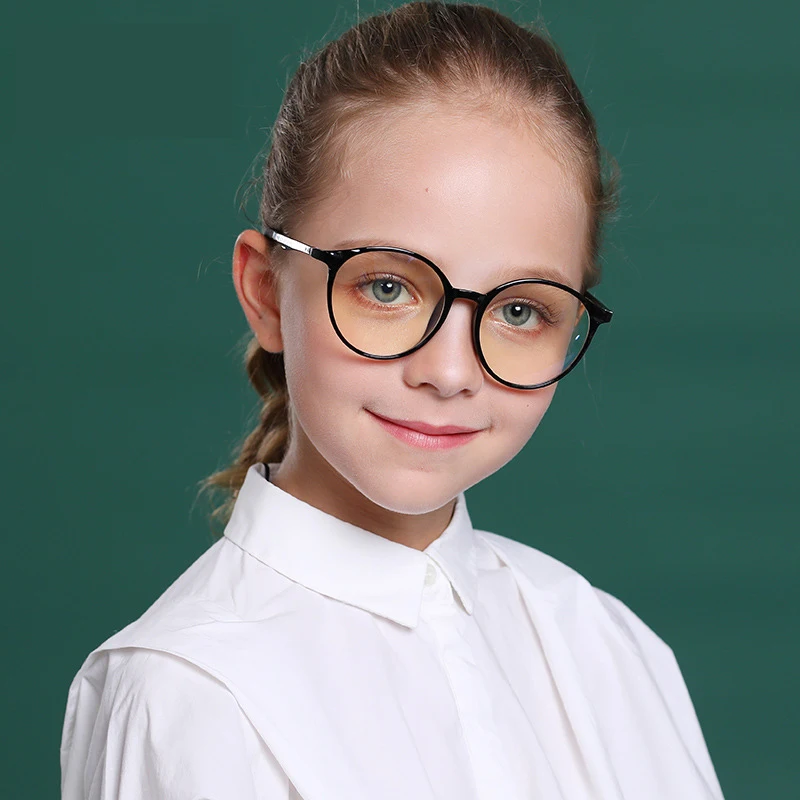

2020 fashion cheap TPEE round child computer glasses kids anti glare blue light glasses