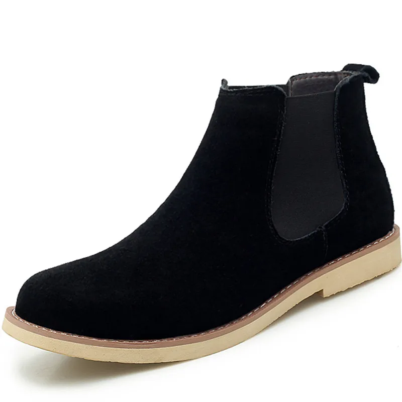 

Dropshipping Custom Logo New Ankle Chelsea Boots Slip On Men's Casual Shoes Winter Outdoor Men Fashion Flat Footwear