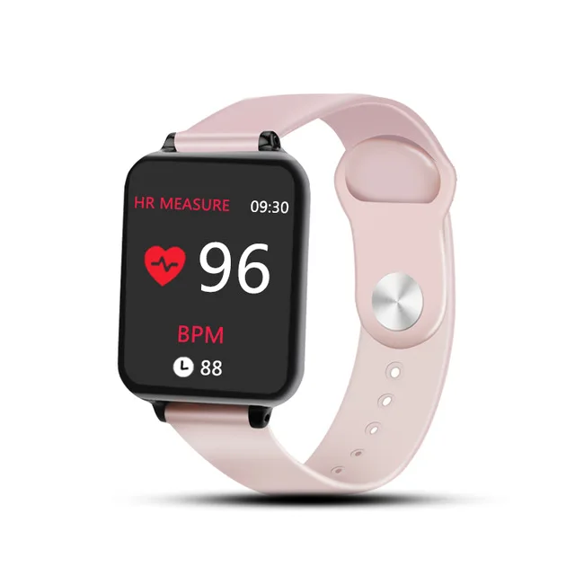 

B57 smart watch men women smartwatch fitness Bracelet Tracker heart rate monitor multiple sport mode men women smart Band watch, White red yellow