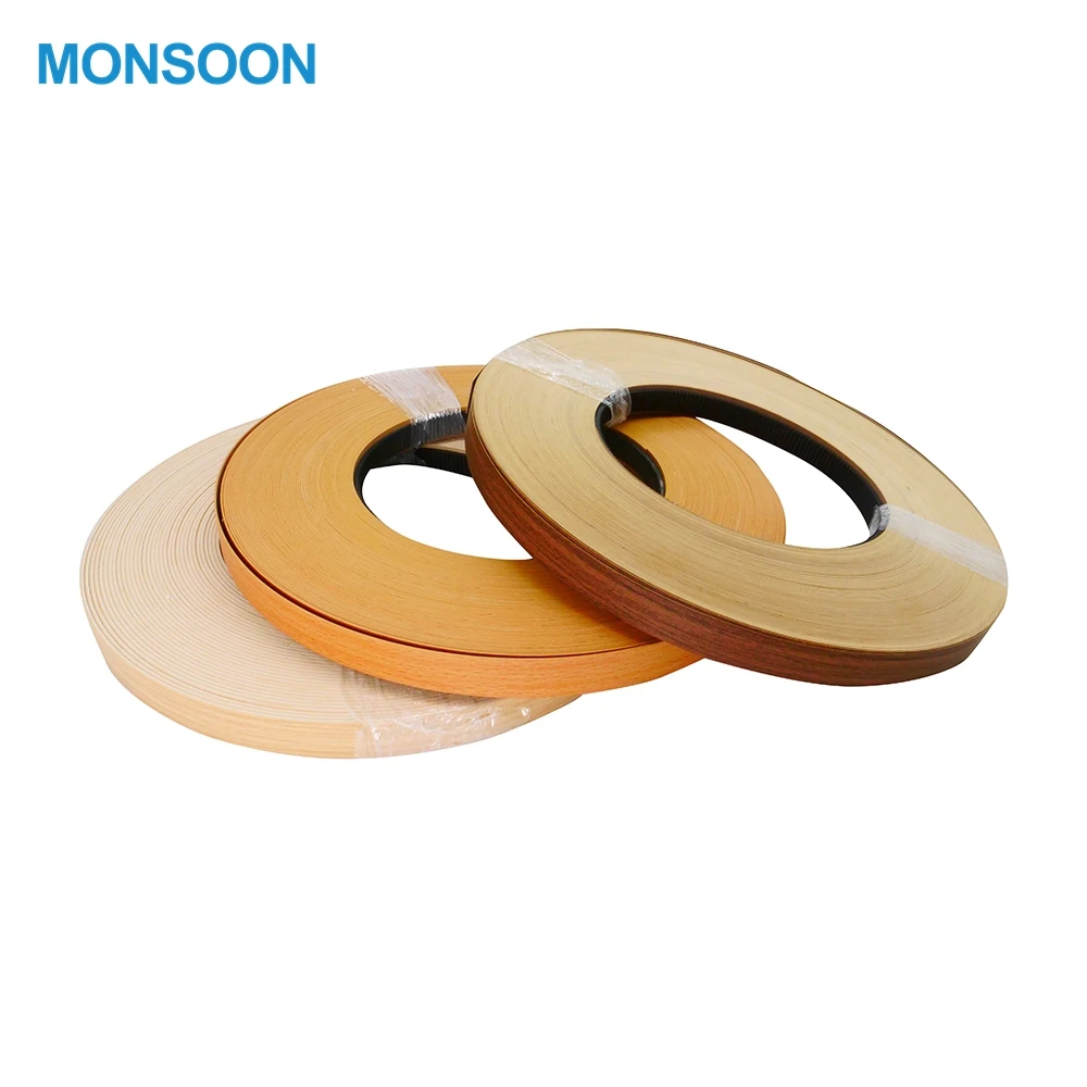 Mdf Edge Banding Tape Wood Grain Glossy Plastic Pvc Coextruded Edge