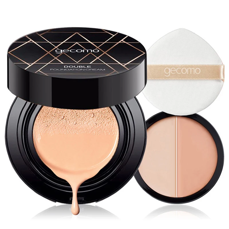 

Wholesale Lasting Moisturizing Double Color Concealer Cushion Cc Cream Two Faced Coushion Foundatio, 2 colors