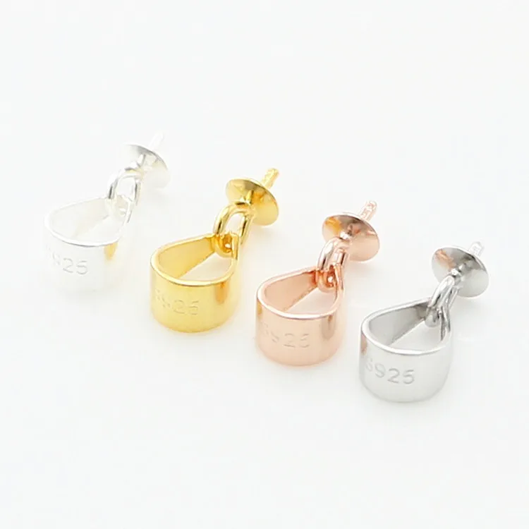 Fashion Wholesale 925 Sterling Silver Pendant Mountings Charms For