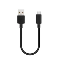 

factory price tpe 0.2m short micro usb cable power bank with usb 20cm fast charging cable black/white