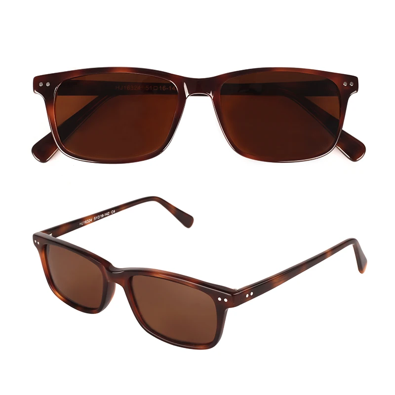 

Italy Design Square Acetate Frames Sunglasses Men Polarized Sun Glasses
