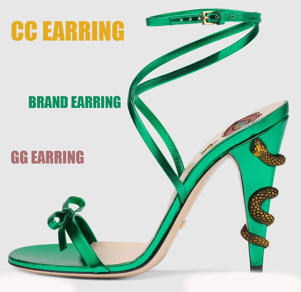 

2021 High Quality Fashion Luxury New Style Women Channel Big Diamond Zircon Stud earrings, Gold/rhodium