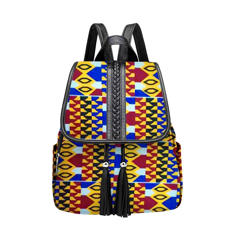 

New Design backpack women Wholesale Custom African Ankara Printed backpacks & carriers SS-DB09