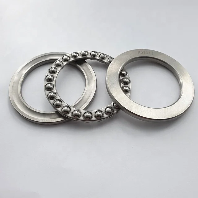 
S51111 Single Direction Stainless Steel Thrust Ball Bearing 55x78x16mm 
