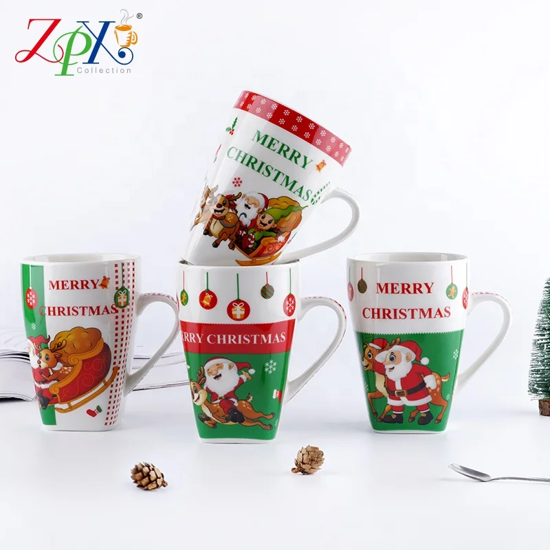 

cute Christmas cup merry christmas ceramic modern joy porcelain cup christmas style