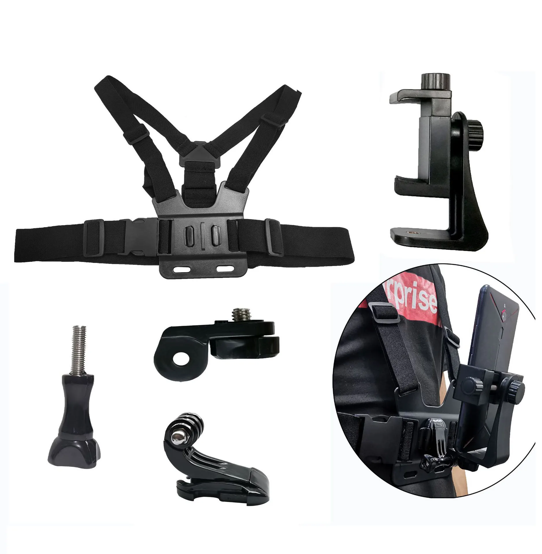 

Adjustable Harness Chest Strap Head Strap Belt for GoPro Hero 9 8 7 5 Black Xiaomi Yi 4K Sjcam Sj4000 Insta 360 Accessory