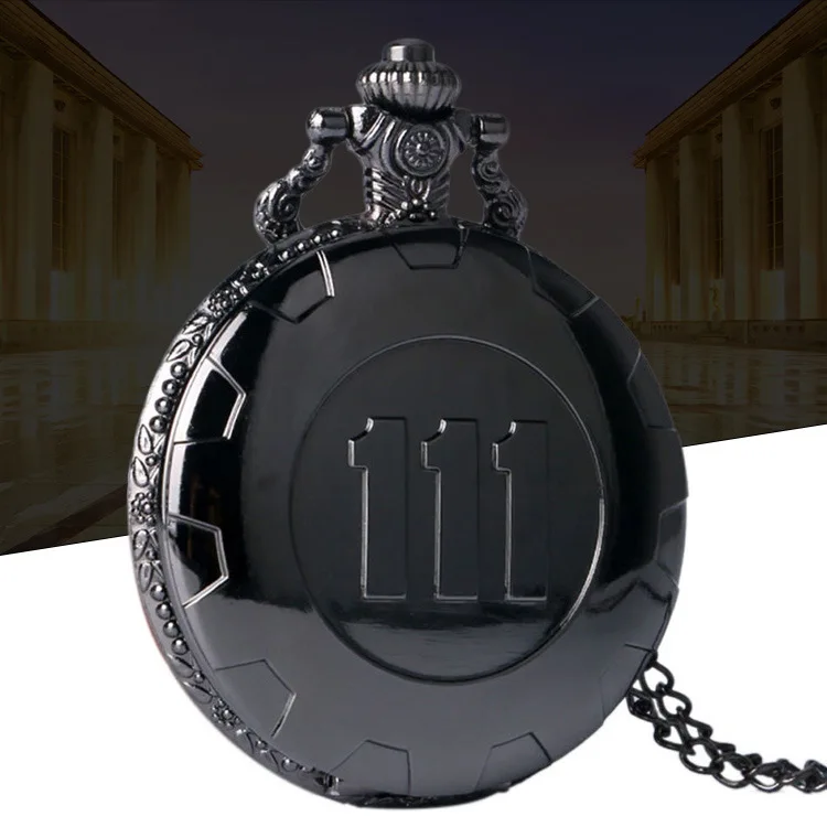 

Retro Fallout 4 Vault 111 Quartz Pocket Watch Fashion Electronic Game Watch Necklace Pendant Watch Gifts for Men Gift To Boy