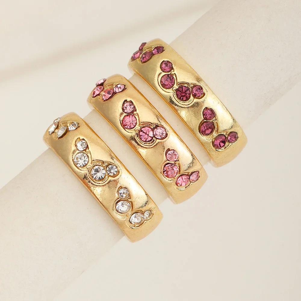 

3pcs/set Wholesale Fashion Simple Gold Ring Dainty Diamond And Gold Rings For Girls