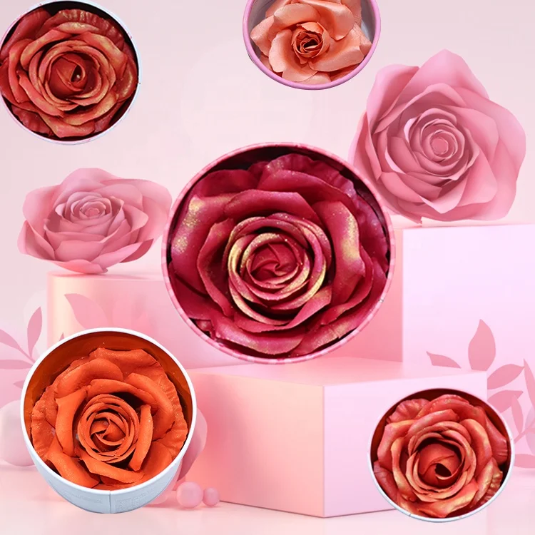 

High Pigment pink orange blush Private Label custom color cute vegan 3D Rose blush