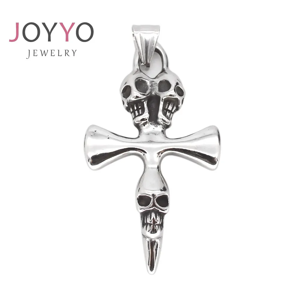 

Personality Wholesale Skull Cross Pendant simple cool fashion Stainless Steel for men cross pendant