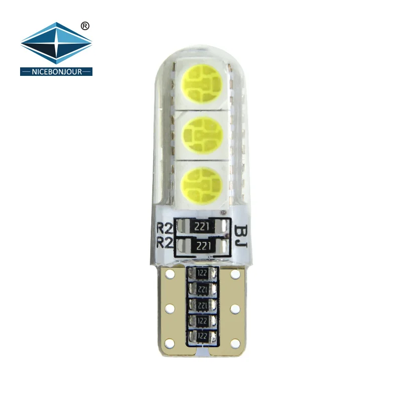 

12v Silicone brightness auto 6 smd 5050 silicone interior T10 strobe LED lighting car dome lights side light width lamp canbus