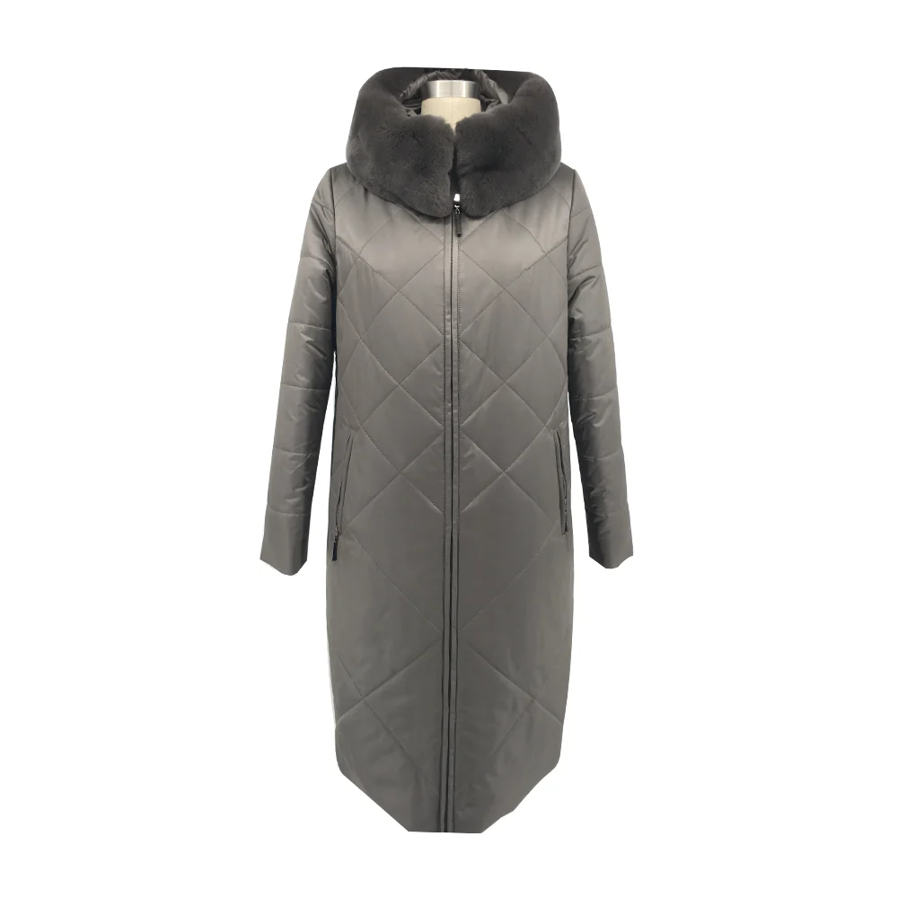 Hot sale hooded large size women's cotton jacket women loose and casual winter real fur collar cotton jacket