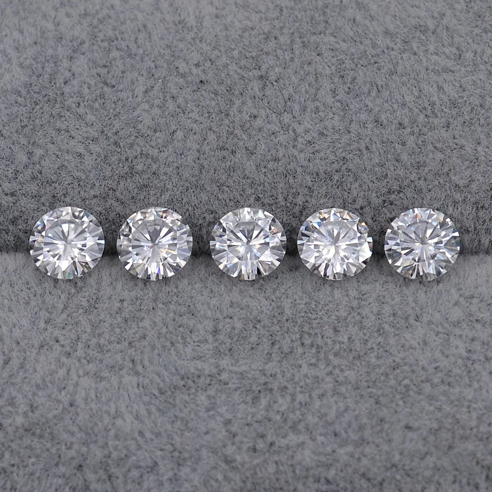Baifu Jewelry Top Quality D VVS Loose Round 2ct White Moissanite