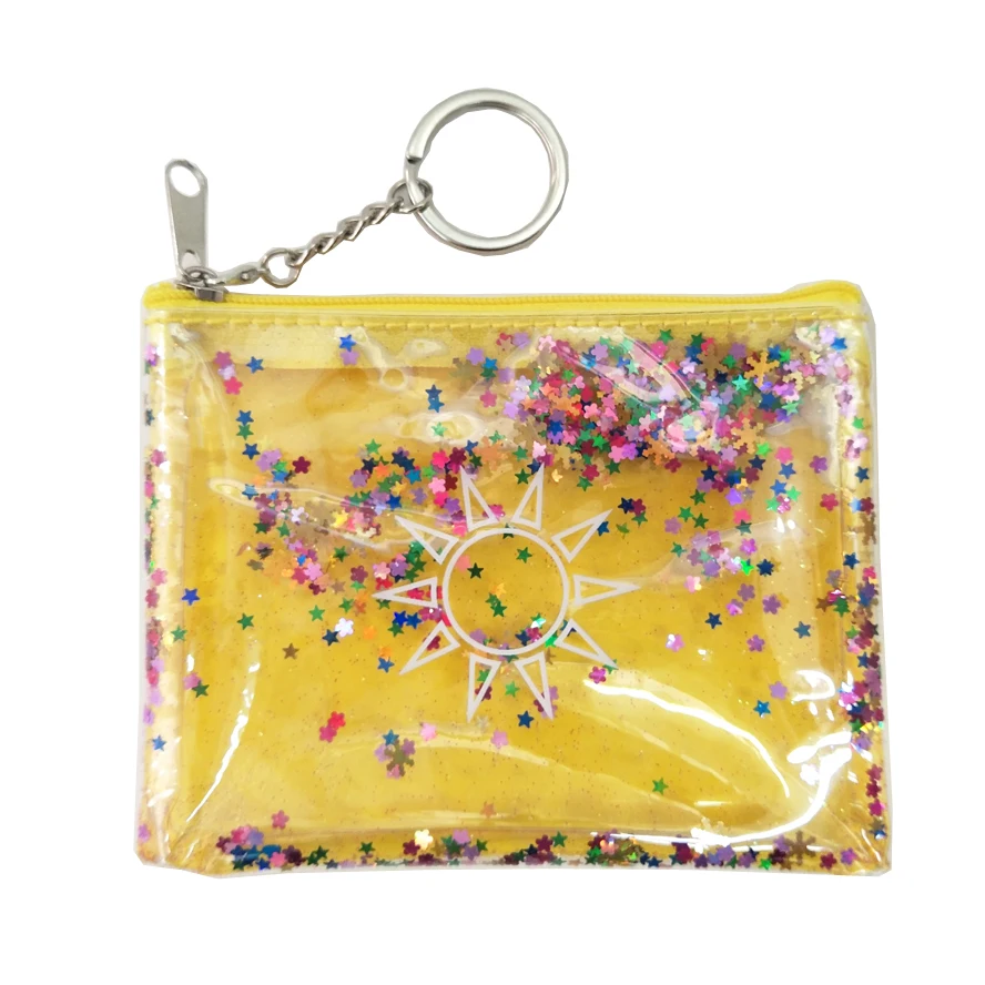

2021 new Hot Selling Glitter PVC makeup Cosmetic Zipper Pouch Bag, Colored