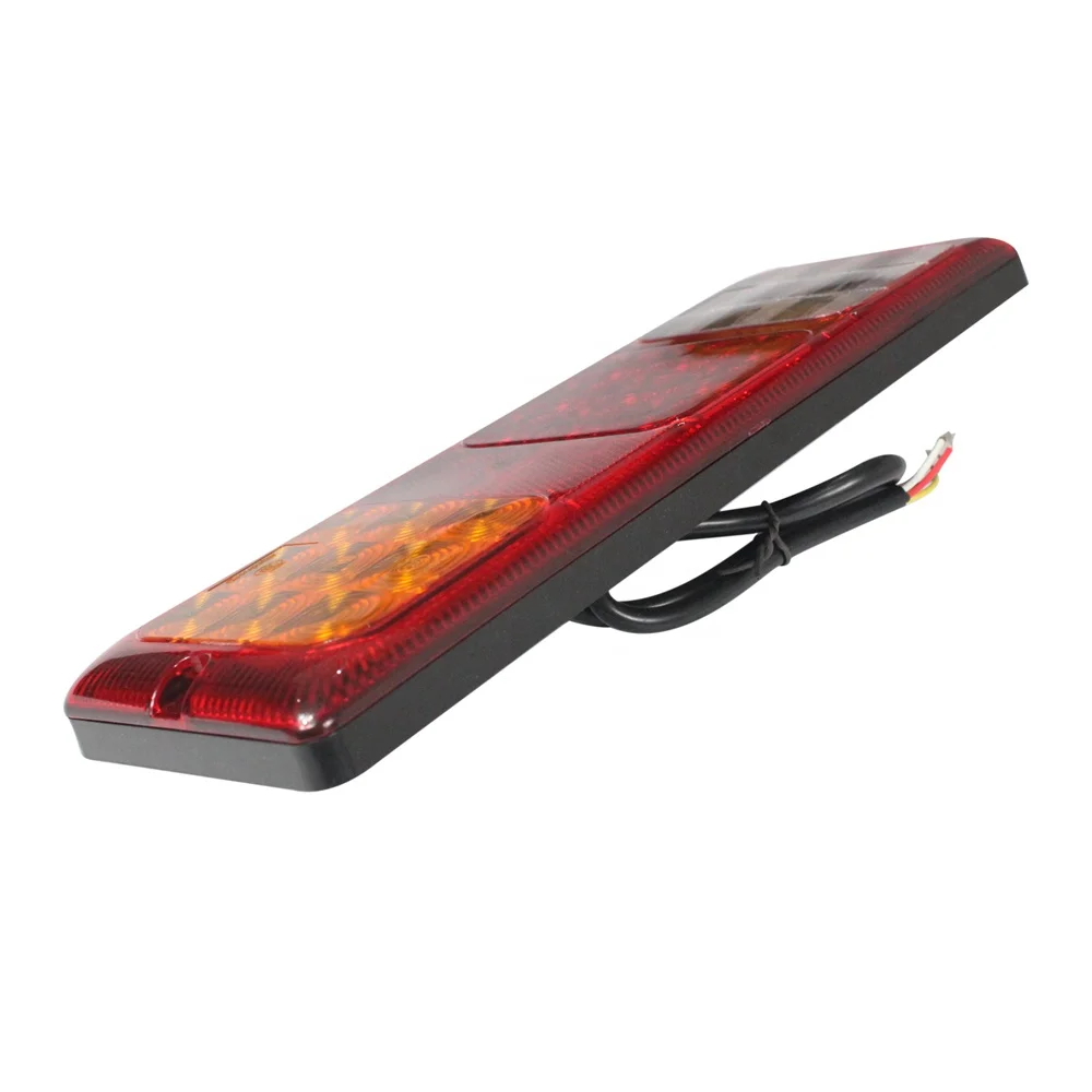 Trailer Truck Rectangle Led Tail Light Indicator Turn Stop Braking Lamp