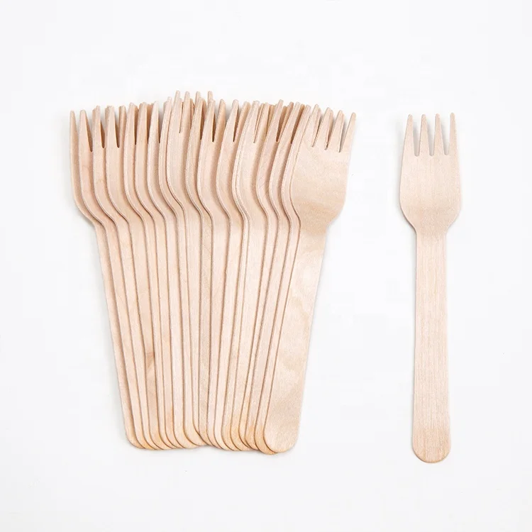 

160mm A level factory wholesale price wooden forks for desserts wooden handle fork