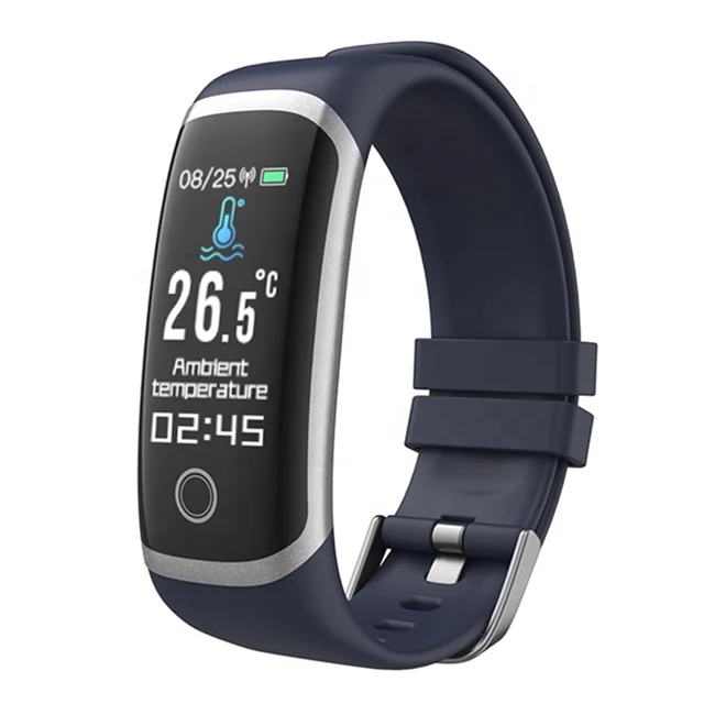 

2021 Fit Smartwatch Temperature Heart Rate Blood Pressure Smart Bracelet Band Wristband Watch