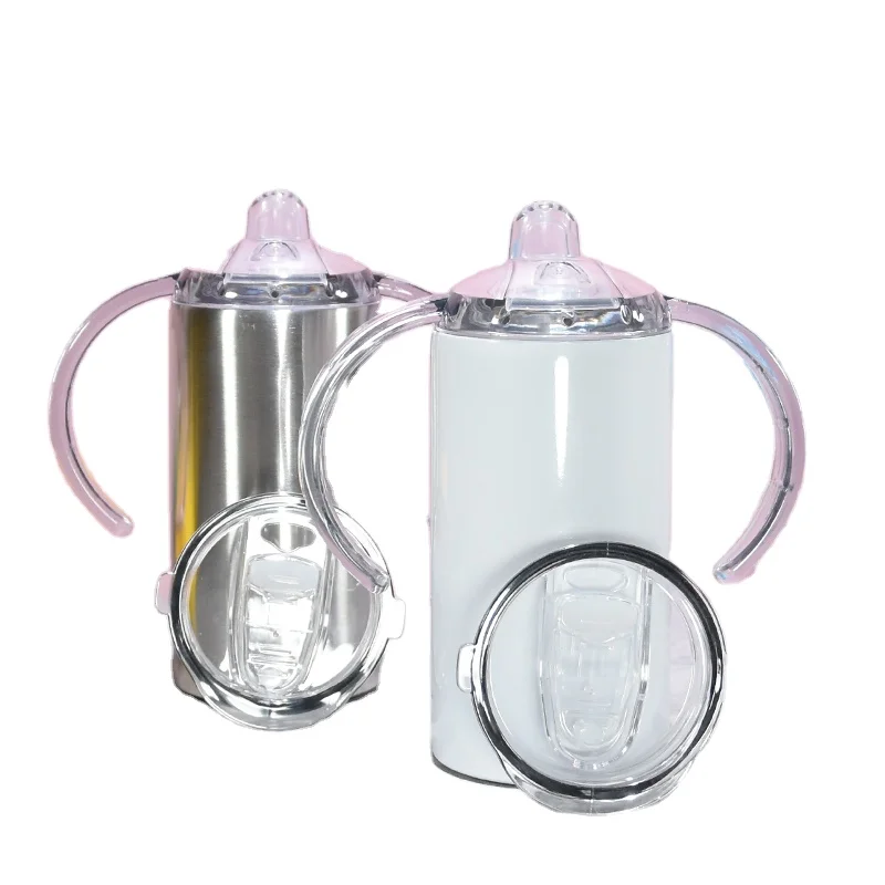 

US warehouse tumblers Wholesale Vacuum Double Wall Stainless Steel Sublimation Blanks Mug Baby Sippy Cup with 2 lids