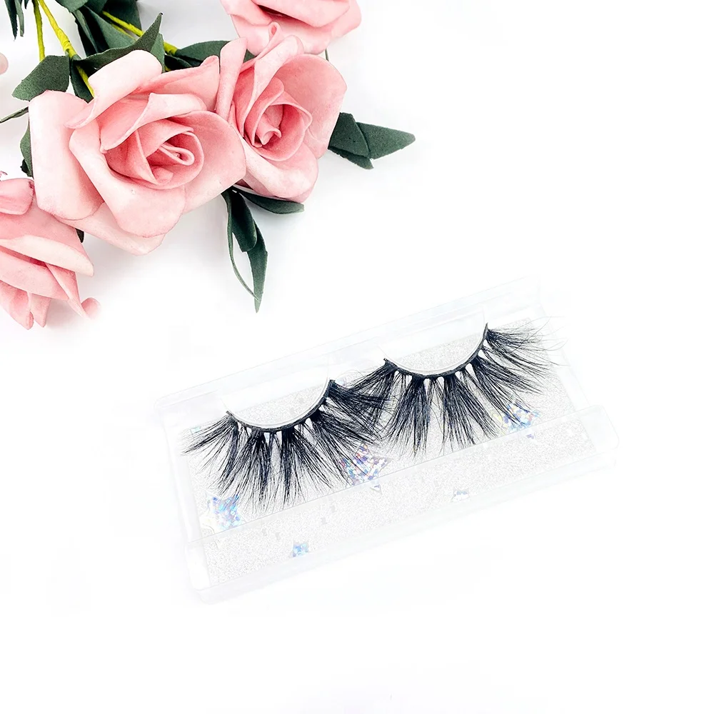 

100% 3d mink eyelashes wholesale cruelty free mink lashes 2020 new eyelash 25 mm mink lashes, Black