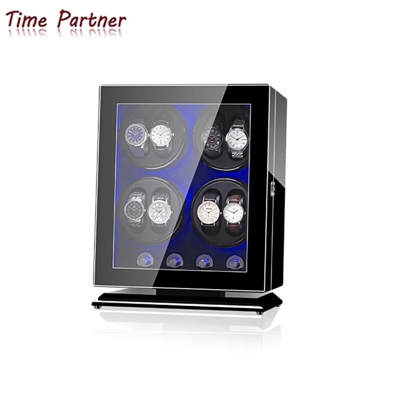 

Time partner mabuchi motor watch winder fashion automatic watch winder box, Black