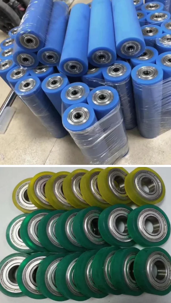 Urethane Rubber Roller Pu Small Rubber Coated Aluminum Wheel Buy