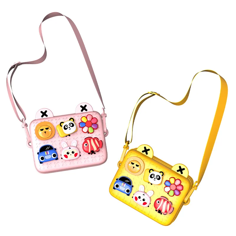 

Wholesale Kids Girls Fashion Small Handbag Baby Kindergarten Cartoon Kids Purses Cute Crossbody Bag DIY For Children Kids Gifts, Pink/yellow/red