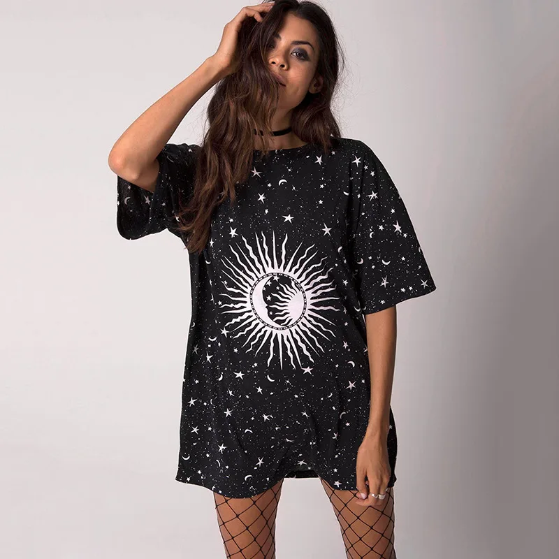 

Bad Girls Hip Hop Fashion 2020 New Summer Short Sleeve Ladies T-shirts Women Casual Fashion Long Loose Tee Shirt Tops