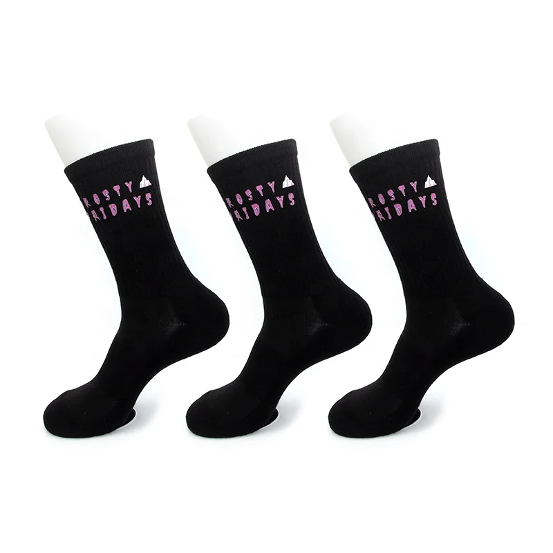 

HEPOLILO Custom Print Logo Ribbed Cotton Women Colorful Crew Men Hip Hop Socks