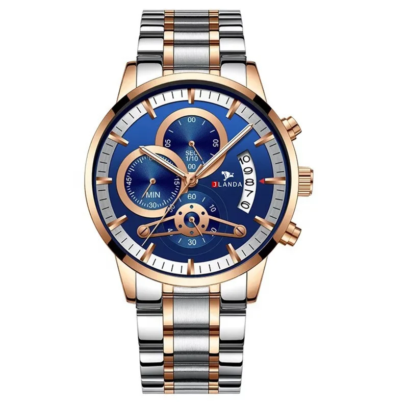 

Luxury High Quality Quartz Watches Waterproof Sports Chronograph Wrist Watches Men
