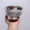 Embossed pattern Silver Bowl custom crafts silver bowl silver tableware processing
