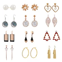 

Hot Selling Fashion Custom Zircon /Pearl Stainless Steel Earrings Jewelry, Hoop/Stud/Drop Earings For Women