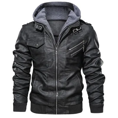 

2020 Wholesale Custom Men Faux Leather Coats Airforce Bomber Jackets