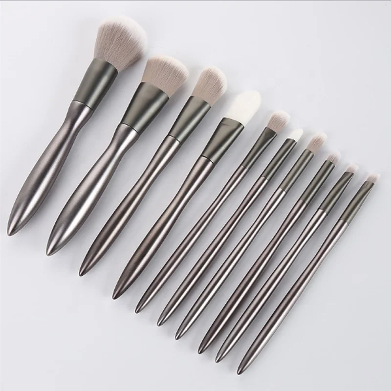 

12pcs Professional Makeup Brush Set Wholesale Private Label Blush Foundation Eye Shadow Make Up Brush Cosmetic, Gray