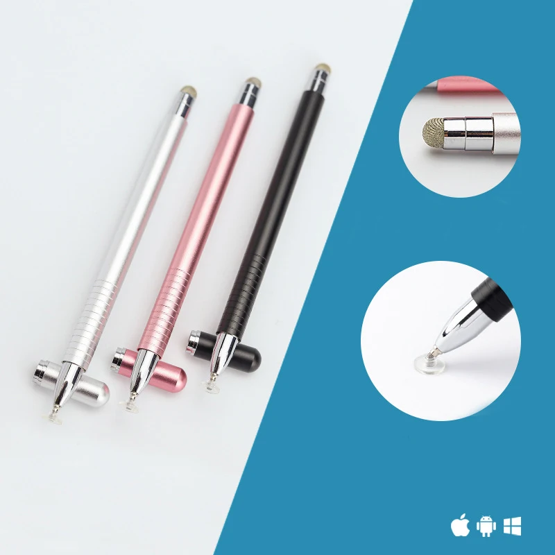 

China factory 2 in 1 touch pen magnetic cap stylus pen touch screen stylus with magnetic cap for iphone ipad