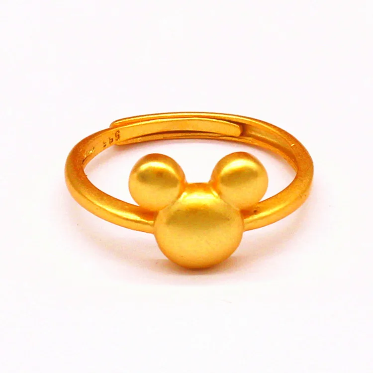 

New Style Brass Gold Plated Simple Opening Mickey Love Ring Female Jewelry Vietnam Shajin A Generation Of Hair Jewelry