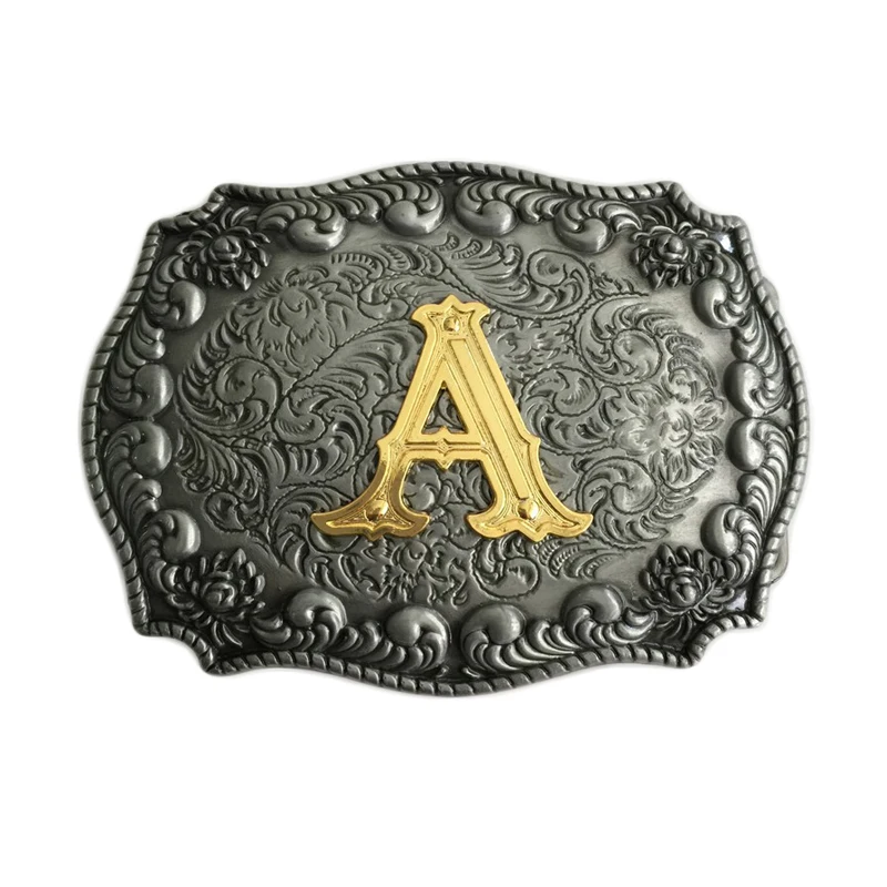 

Ready to Ship Wholesale European American Fashion EBAY Retail Hot Sale 26 Letter A To Z Belt Buckles For Men or Women