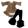 wholesale Children Clothing Autumn Winter Girls Clothes children leopard two piece set