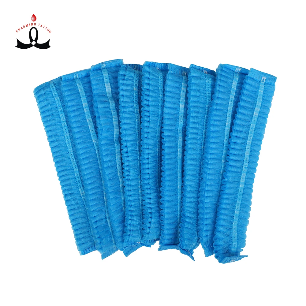 

Permanent Makeup Eyebrow Tattoo Accessories Disposable Hygienic Blue Hair Cap