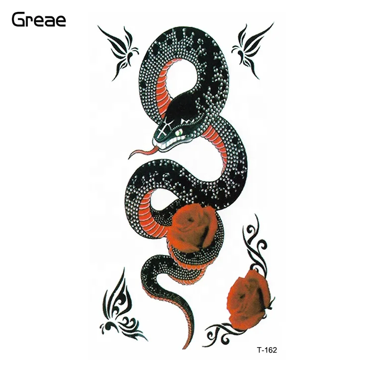 

Waterproof Temporary Snake Tattoo Stickers For Men