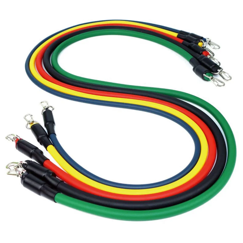 

2020 Star Product Pull Rope Fitness Yoga Straps 11 Piece Resistance Band Tube Set, Customized