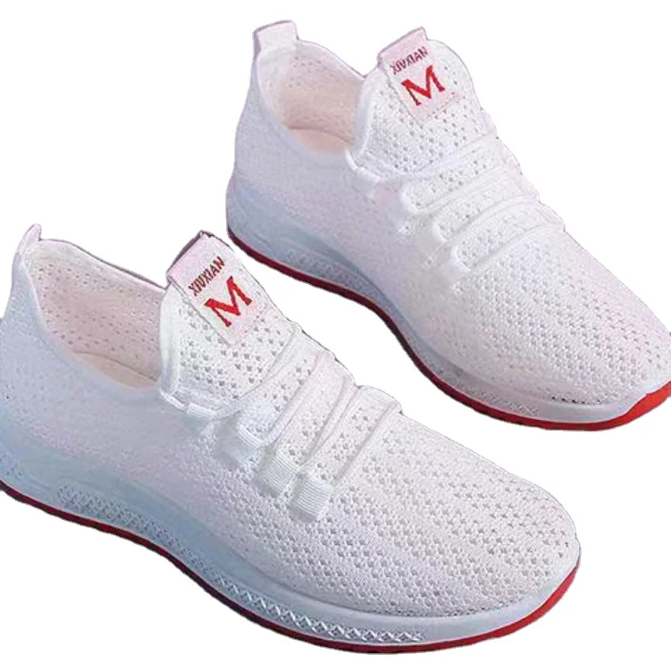 

Casual Slip Shoes Female Mesh Soft Breathable Women's Footwear Women's flying knitting mesh shoes