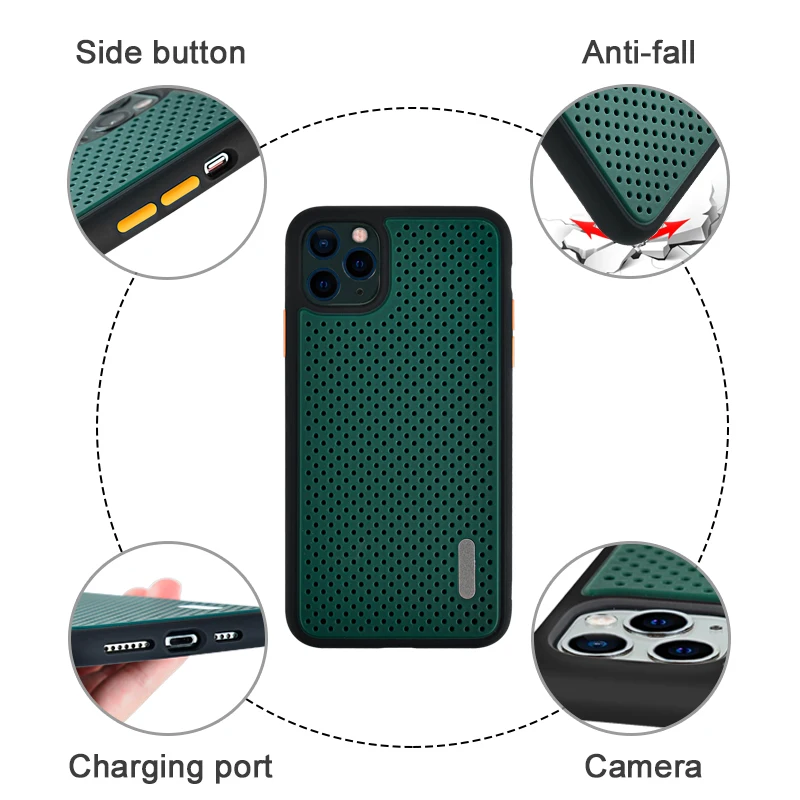 Newly designed Custom Logo Soft Thin Anti-knock Color Premium Silicon Cover Tpu+ PC Cell Phone Case For Iphone 11
