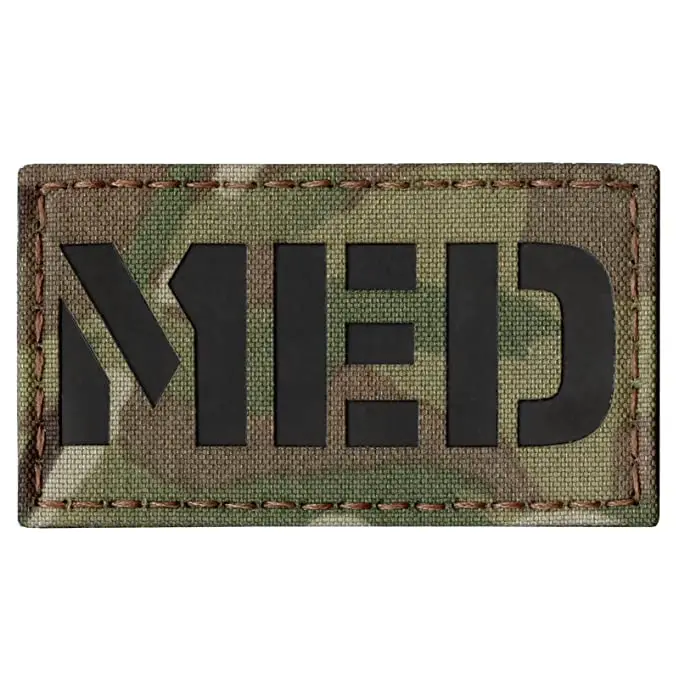 

IR Multicam Infrared MED Medical EMS 3.5x2 Tactical Hook&Loop Patch