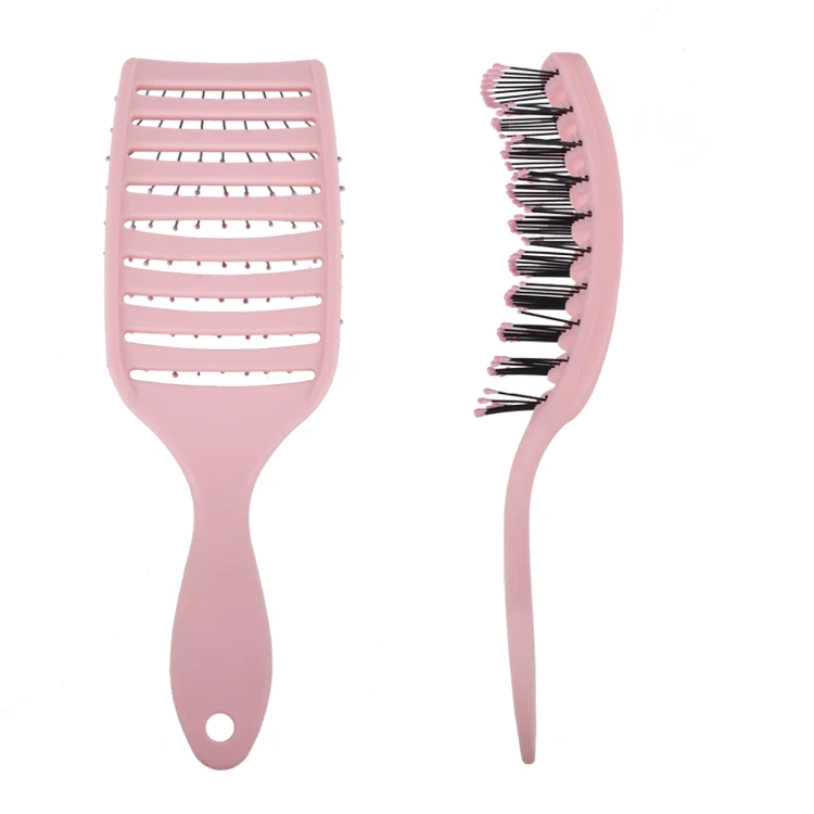 

Top seller women curly hair Detangle Tangle Plastic Comb HairBrush, Customized